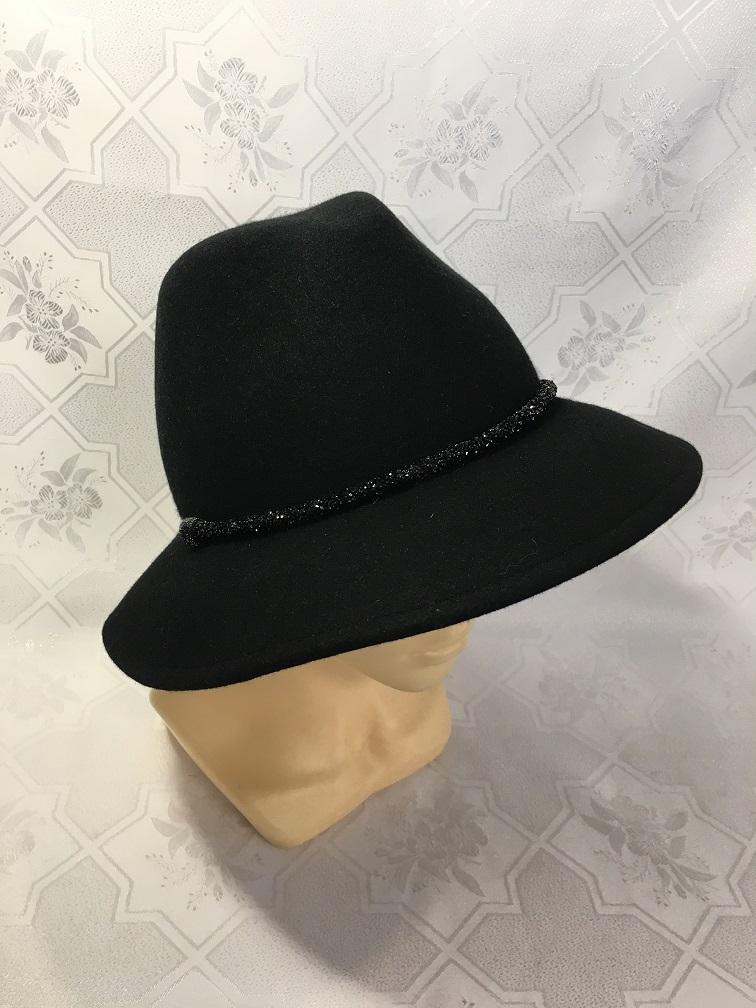 Шляпа ART Федора черная