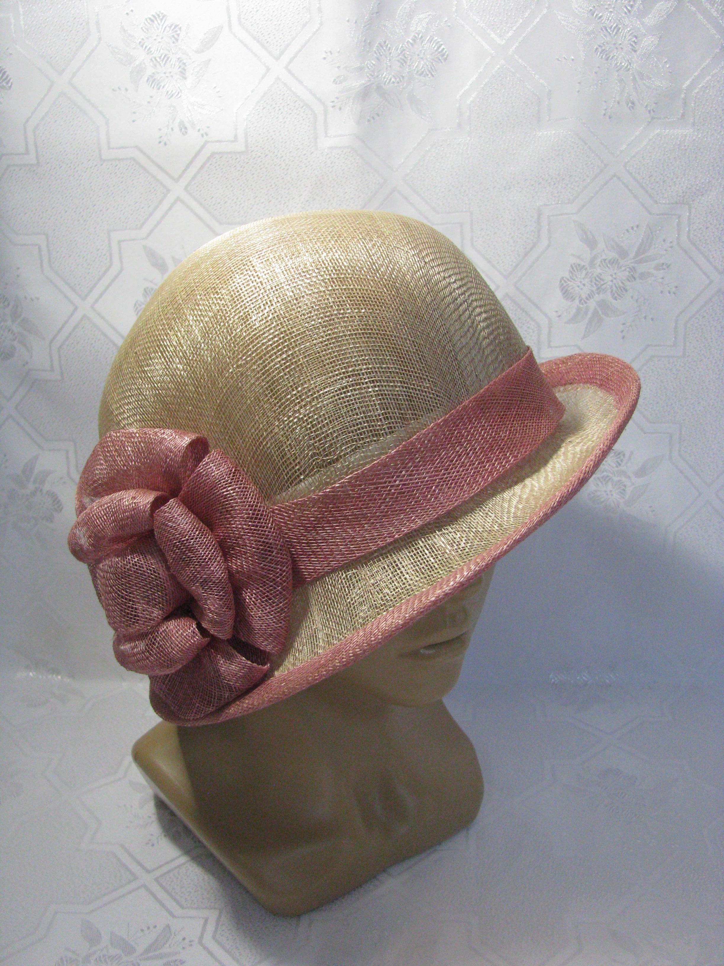 Шляпа кардинал sin91 бежево-розовая