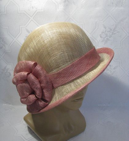 Шляпа кардинал sin91 бежево-розовая