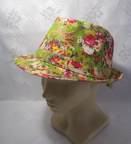 Шляпа Диско(цветы)салатовая