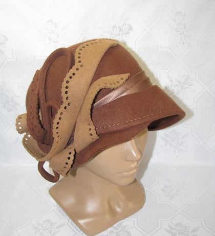 Шляпа АМ244 коричневая эксклюзив